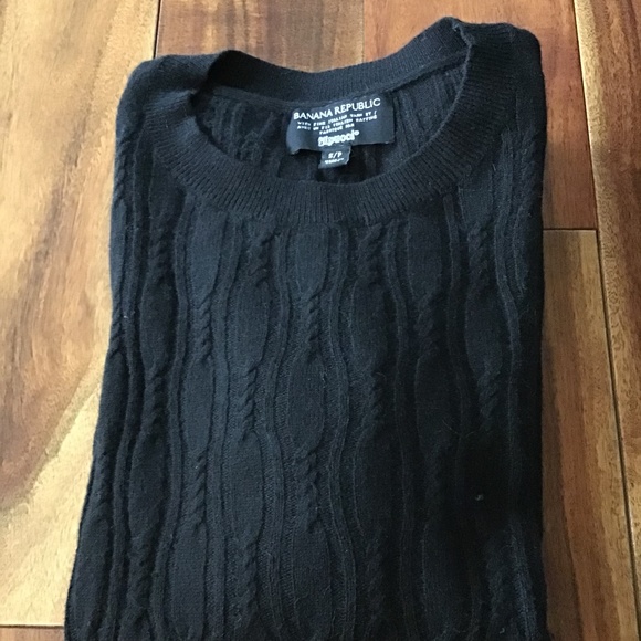 BANANA REPUBLIC Filpucci Wool Cashmere Blend Cable Knit Crew Neck Sweater - Picture 5 of 5